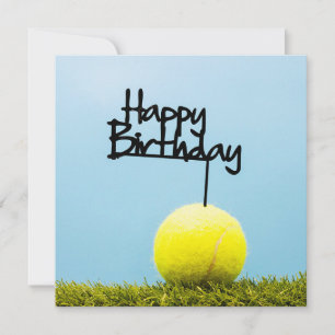 Carte Tennis ball avec Joyeux Anniversaire Connexion cie