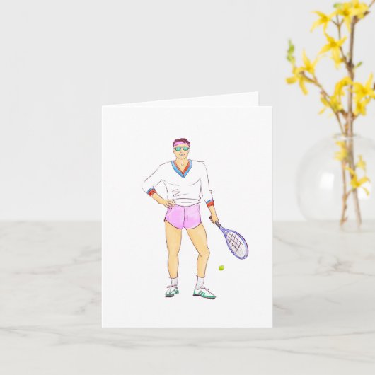 Carte Tennis Chic (Fleur jaune)