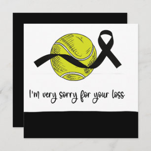Carte Tennis Condolences Désolé pour votre perte