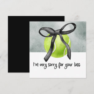 Carte Tennis Condolences Désolé pour votre perte