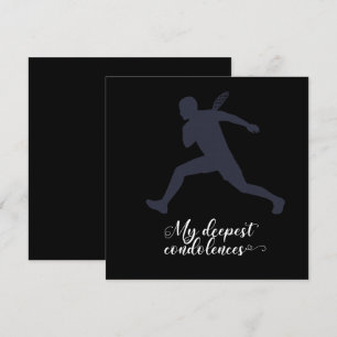 Carte Tennis Condolences Désolé pour votre perte