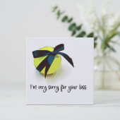 Carte Tennis Condolences Désolé pour votre perte (Debout devant)