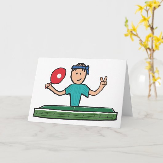 Carte Tennis De Table (Fleur jaune)