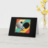 Carte Tennis De Table Rétro - Ping Pong Vintage (Fleur jaune)