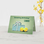 Carte 🎾 Tennis Delight : Un Anniversaire Qui Tombe (Fleur jaune)