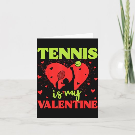 Carte Tennis Est Mon Valentin Cool Srt Motivation Joueur (Devant)