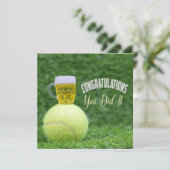 Carte Tennis Félicitations à la bière (Debout devant)