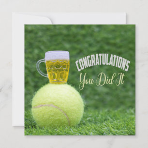 Carte Tennis Félicitations à la bière