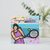 Carte Tennis Félicitations au joueur (Debout devant)