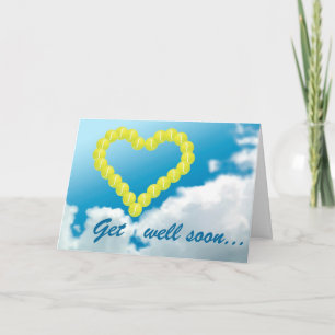 Carte Tennis heart get well soon personalized