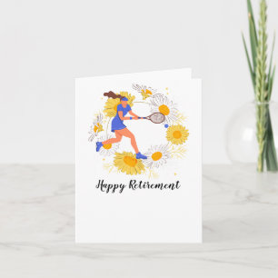 Carte Tennis Joyeuse retraite au joueur de tennis