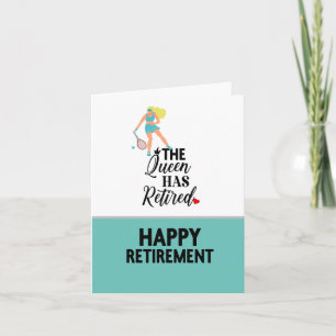 Carte Tennis Joyeuse retraite au joueur de tennis