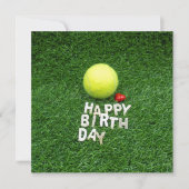 Carte Tennis Joyeux anniversaire avec amour forme coeur (Devant)