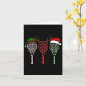 Carte Tennis Joyeux Noël 3 Tennis Racket Noël (Fleur jaune)