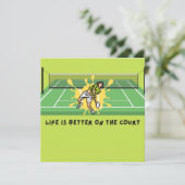 Carte Tennis Life is Better sur le court (Debout devant)