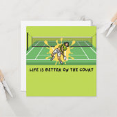 Carte Tennis Life is Better sur le court (Devant/Arrière en situation)