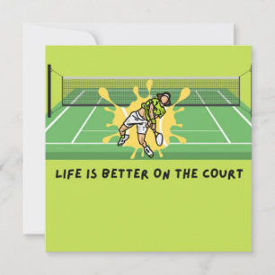 Carte Tennis Life is Better sur le court