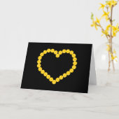 Carte Tennis Love Heart - Saint-Valentin (Fleur jaune)