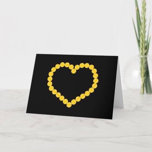Carte Tennis Love Heart - Saint-Valentin (Devant)
