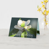 Carte Tennis Magnolia Joyeux Anniversaire (Fleur jaune)