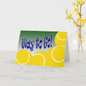 Carte Tennis - manière d'aller ! Congrats ! (Fleur jaune)