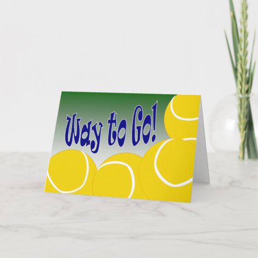 Carte Tennis - manière d'aller ! Congrats ! (Devant)