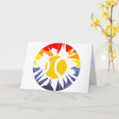 Carte Tennis Perçant le Mur (Fleur jaune)