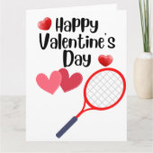 Carte TENNIS Saint-Valentin au joueur avec amour (Devant)