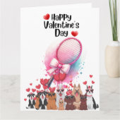 Carte TENNIS Saint-Valentin au joueur avec amour (Devant)