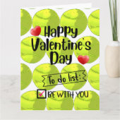 Carte TENNIS Saint-Valentin au joueur avec amour     (Devant)