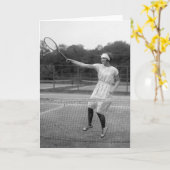 Carte Tennis vintage, années 1920 (Fleur jaune)