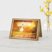 Carte Tennis Vintage – May Sutton saute - Drôle (Fleur jaune)