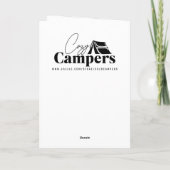 Carte Tente sur une plage Camping à thème Anniversaire (Dos)