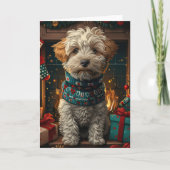 Carte Tenterfield Terrier avec des cadeaux de Noël chemi (Devant)