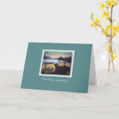 Carte Tentes Pastel au coucher du soleil pour l'annivers (Fleur jaune)