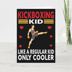 Carte Tenue de kickboxeur enfant drôle - Enfant de boxe