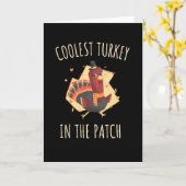 Carte Tenue de Thanksgiving pour enfants Dinde la plus c (Fleur jaune)