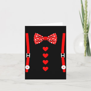 Carte Tenue de Tuxedo de la Saint-Valentin Cœur Amour Dr