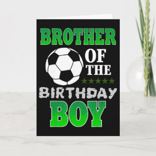 Carte Tenue Frère Du Garçon D'anniversaire Stars Soccer