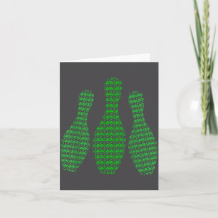 Carte Tenue Irlandaise de Bowling Shamrocks de la Saint-