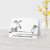 Carte Tenure Félicitations Edward Lear Cartoon Flying (Fleur jaune)