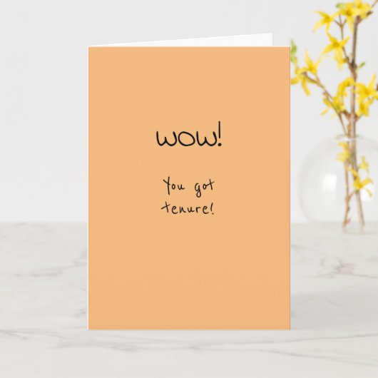 Carte Tenure Félicitations Fun (Fleur jaune)