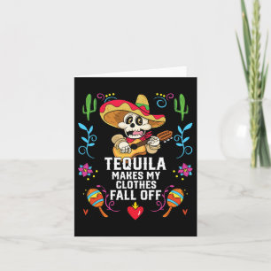 Carte Tequila Met Mes Vêtements Tomber Du Tequil Alcooli