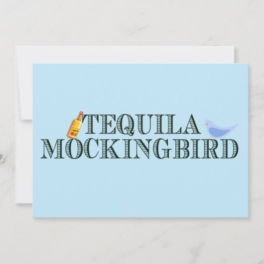 Carte Tequila Mockingbird amusant Livre Pun Anniversaire (Devant)