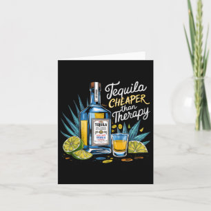 Carte Tequila Rétro Boire Tequila Moins Cher Qu'Un Trois