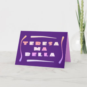 Carte Teresa Bella a fait des couleurs mixtes    