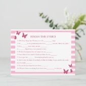 Carte Terminer Le Jeu De Fête des mariées Lyrics (Debout devant)