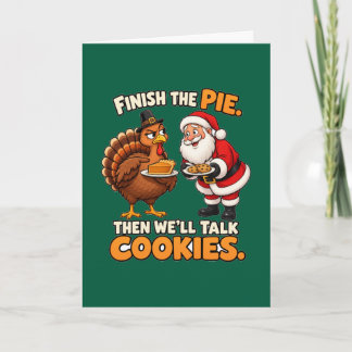 Carte Terminez la tarte puis parlez des cookies de Thank