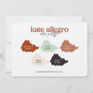 Carte Terracotta Burning Sienna & Beige Color Palette Ca