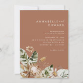 Carte Terracotta chic bohème botanique moderne élégant (Devant)